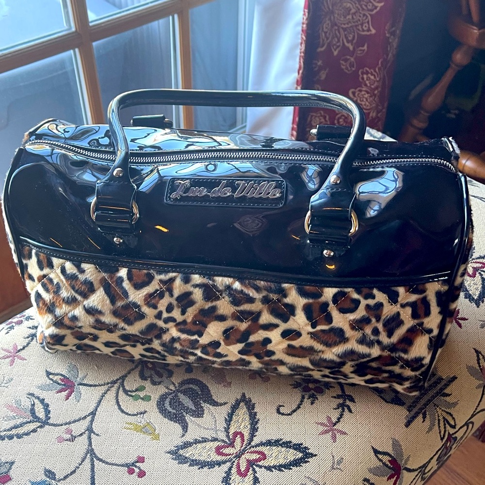 Vintage Lux de Ville retro purse leopard print!
